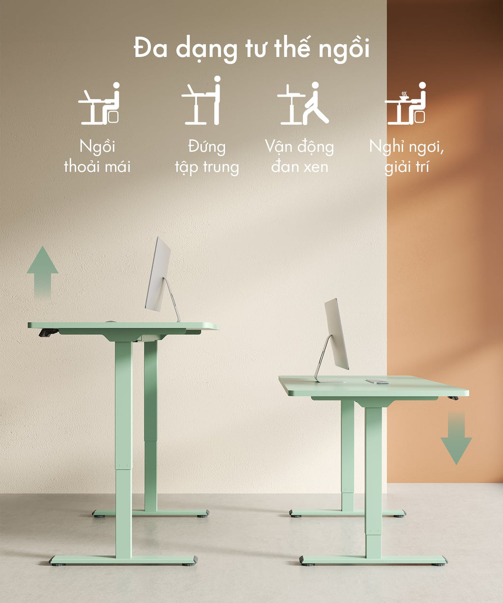 Bàn nâng hạ độ cao FlexiSpot E1 Pro Mint