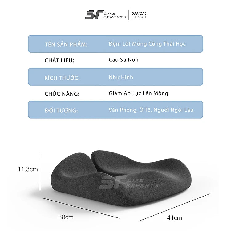 Đệm Mông Nâng Đỡ Đa Chức Năng Công Thái Học - Sairui