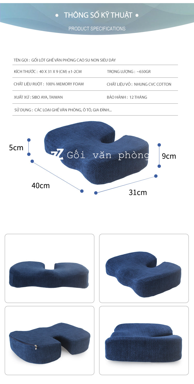 Đệm ngồi văn phòng công thái học GLM-05