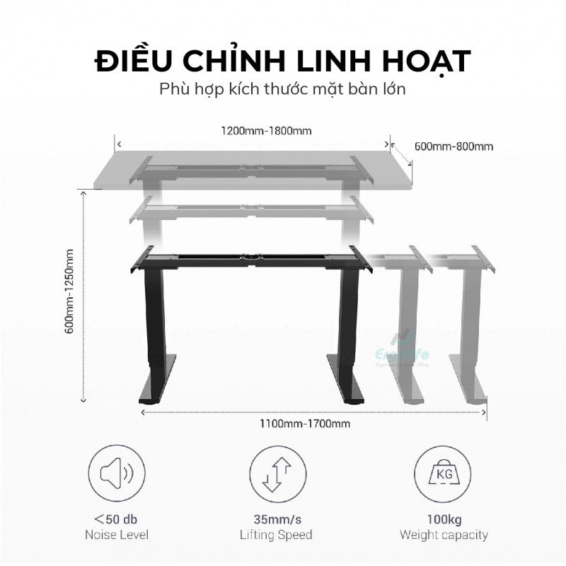 Bàn nâng hạ thông minh Ergonomic ED225E