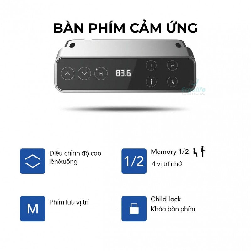 Bàn nâng hạ thông minh Ergonomic ED223DL (Chân L)
