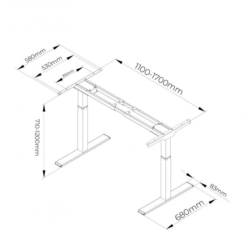 Bàn nâng hạ thông minh Ergonomic ED268