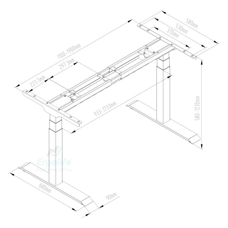 Bàn nâng hạ thông minh Ergonomic ED223