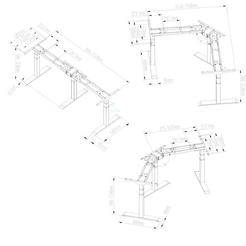 Bàn nâng hạ thông minh Ergonomic ERD-2400T